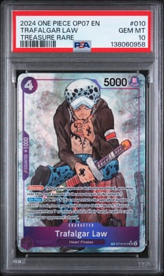 2024 One Piece Op07-500 Years in the Future Trafalgar Law Treasure Rare #010 PSA 10