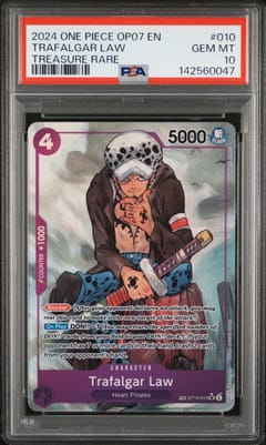 2024 One Piece Op07-500 Years in the Future Trafalgar Law Treasure Rare #010 PSA 10