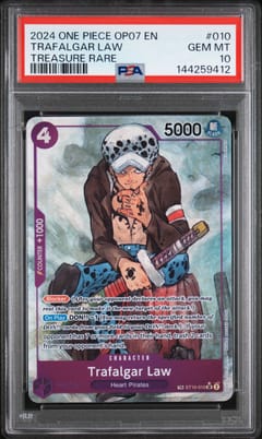 2024 One Piece Op07-500 Years in the Future Trafalgar Law Treasure Rare #010 PSA 10
