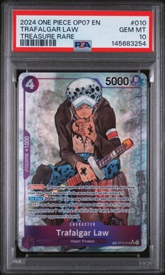 2024 One Piece Op07-500 Years in the Future Trafalgar Law Treasure Rare #010 PSA 10