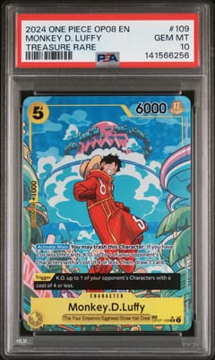 2024 One Piece Op08-Two Legends Monkey D. Luffy Treasure Rare #109 PSA 10