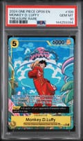 2024 One Piece Op08-Two Legends Monkey D. Luffy Treasure Rare #109 PSA 10