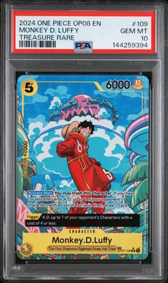 2024 One Piece Op08-Two Legends Monkey D. Luffy Treasure Rare #109 PSA 10