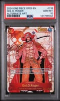 2024 One Piece Op09-Emperors in the New World Gol D. Roger Alternate Art #118 PSA 10