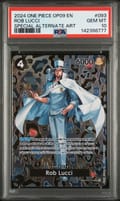 2024 One Piece Op09-Emperors in the New World Rob Lucci Special Alternate Art #093 PSA 10