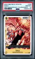 2024 One Piece Op09-Emperors in the New World Sanji 2nd Anniversary Tournament #105 PSA 10