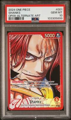 2024 One Piece Op09-Emperors in the New World Shanks Alternate Art #001 PSA 10