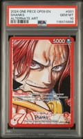 2024 One Piece Op09-Emperors in the New World Shanks Alternate Art #001 PSA 10