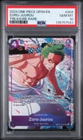 2024 One Piece Op09-Emperors in the New World Zoro-Juurou Treasure Rare #004 PSA 10