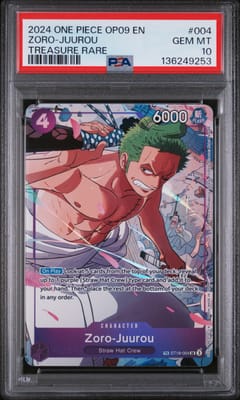 2024 One Piece Op09-Emperors in the New World Zoro-Juurou Treasure Rare #004 PSA 10