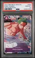 2024 One Piece Op09-Emperors in the New World Zoro-Juurou Treasure Rare #004 PSA 10