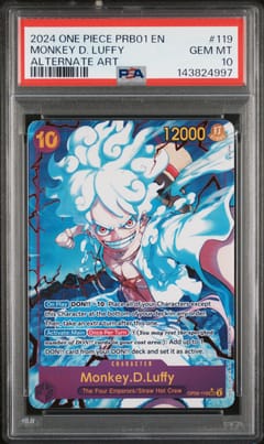 2024 One Piece Prb01-Premium Booster -One Piece Card the Best- Monkey D. Luffy Alternate Art #119 PSA 10