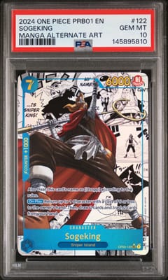 2024 One Piece Prb01-Premium Booster -One Piece Card the Best- Sogeking Manga Alternate Art #122 PSA 10