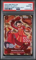 2024 One Piece Promos Monkey D. Luffy Bandai Card Games Fest #080 PSA 10