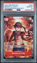 2024 One Piece Promos Monkey D. Luffy Treasure Boosters Set #006 PSA 10