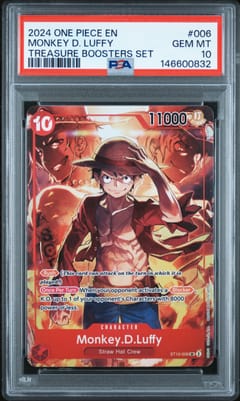 2024 One Piece Promos Monkey D. Luffy Treasure Boosters Set #006 PSA 10