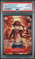 2024 One Piece Promos Monkey D. Luffy Treasure Boosters Set #006 PSA 10
