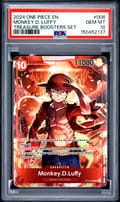 2024 One Piece Promos Monkey D. Luffy Treasure Boosters Set #006 PSA 10