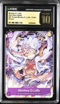 2024 One Piece Starter Deck: Purple Monkey D. Luffy (ST18) Monkey D. Luffy (Non-Holo) #P-041 CGC 10  Pristine
