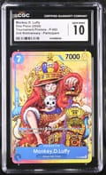 2024 One Piece Tournament Promos Monkey D. Luffy 2nd Anniversary Participant #P-043 CGC 10