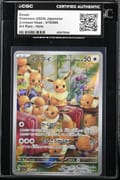 2024 Pokemon Crimson Haze - sv5a Japanese Eevee Art Rare Holo #078/066 CGC AUTH