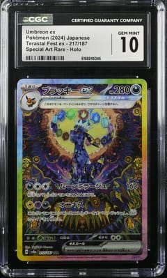 2024 Pokemon High Class Pack: Terastal Fest ex - sv8a Japanese Umbreon ex Special Art Rare Holo #217/187 CGC 10