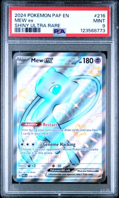 2024 Pokemon Paf En-Paldean Fates Mew Ex Shiny Ultra Rare #216 PSA 9