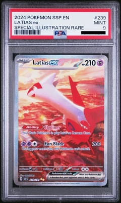 2024 Pokemon Scarlet & Violet: Surging Sparks Latias ex Special Illustration Rare #239 PSA 9