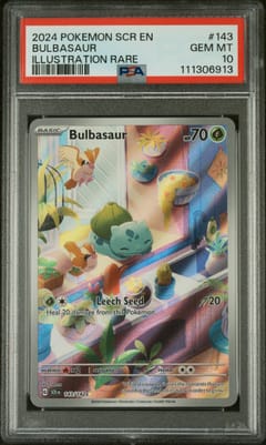 2024 Pokemon Scr En-Stellar Crown Bulbasaur Illustration Rare #143 PSA 10