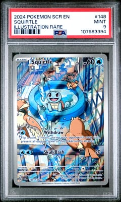 2024 Pokemon Scr En-Stellar Crown Squirtle Illustration Rare #148 PSA 9