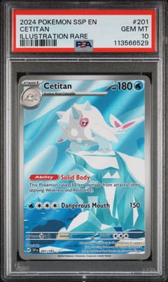 2024 Pokemon Ssp En-Surging Sparks Cetitan Illustration Rare #201 PSA 10