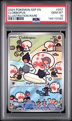 2024 Pokemon Ssp En-Surging Sparks Clobbopus Illustration Rare #207 PSA 10