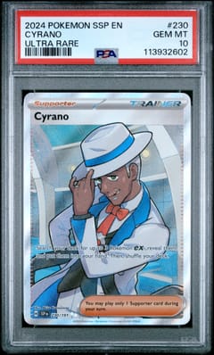 2024 Pokemon Ssp En-Surging Sparks Cyrano Ultra Rare #230 PSA 10