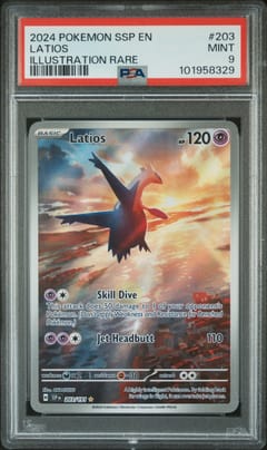 2024 Pokemon Ssp En-Surging Sparks Latios Illustration Rare #203 PSA 9