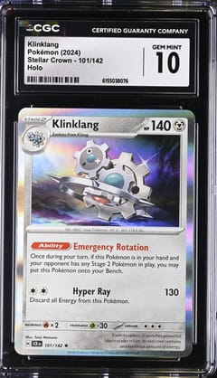 2024 Pokemon Stellar Crown - SCR EN Klinklang Holo #101/142 CGC 10