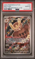 2024 Pokemon Svp En-Sv Black Star Promo Noctowl Stellar Crown Pokemon Center Elite Trainer Box #141 PSA 10