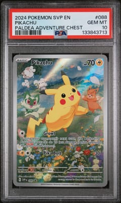 2024 Pokemon Svp En-Sv Black Star Promo Pikachu Paldea Adventure Chest #088 PSA 10