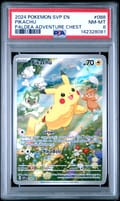 2024 Pokemon Svp En-Sv Black Star Promo Pikachu Paldea Adventure Chest #088 PSA 8