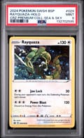 2024 Pokemon Swsh Black Star Promo Rayquaza-Holo Crown Zenith Premium Collection Sea & Sky #029 PSA 9