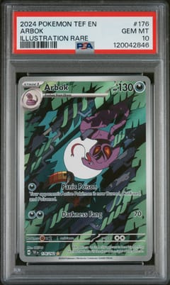 2024 Pokemon Tef En-Temporal Forces Arbok Illustration Rare #176 PSA 10