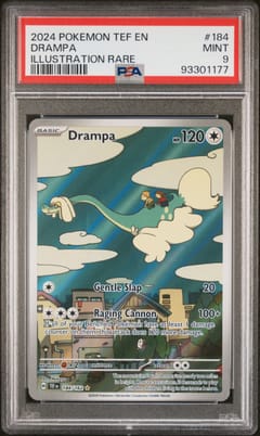 2024 Pokemon Tef En-Temporal Forces Drampa Illustration Rare #184 PSA 9
