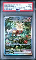 2024 Pokemon Tef En-Temporal Forces Gouging Fire Ex Special Illustration Rare #204 PSA 10