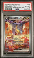 2024 Pokemon Tef En-Temporal Forces Raging Bolt Ex Special Illustration Rare #208 PSA 10