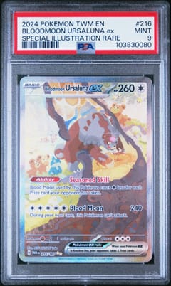 2024 Pokemon Twm En-Twilight Masquerade Bloodmoon Ursaluna Ex Special Illustration Rare #216 PSA 9