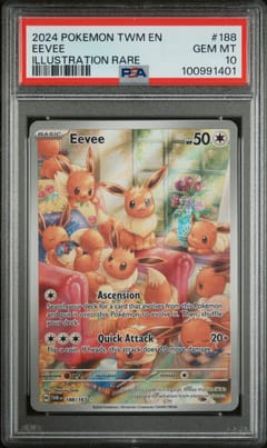 2024 Pokemon Twm En-Twilight Masquerade Eevee Illustration Rare #188 PSA 10