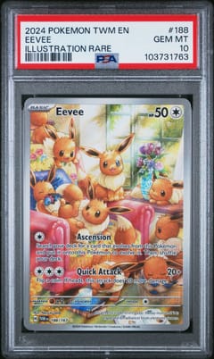 2024 Pokemon Twm En-Twilight Masquerade Eevee Illustration Rare #188 PSA 10