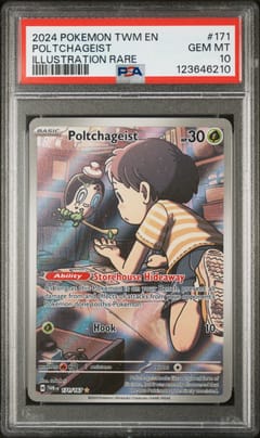 2024 Pokemon Twm En-Twilight Masquerade Poltchageist Illustration Rare #171 PSA 10