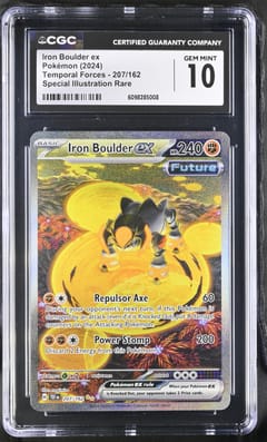 2024 Temporal Forces Iron Boulder ex Special Illustration Rare #207/162 CGC GM10