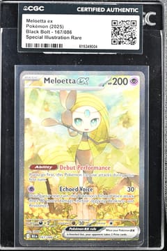 2025 Black Bolt Meloetta ex Special Illustration Rare #167/086 CGC Authentic
