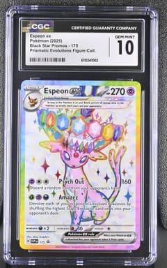 2025 Black Star Promos Espeon ex Prismatic Evolutions Figure Coll. #175 CGC GM10